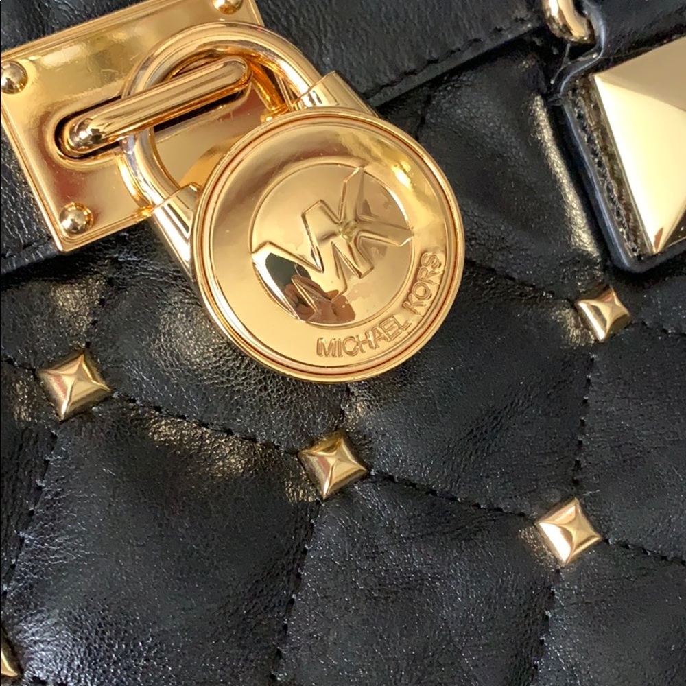 Like new Michael Kors black with gold accents - Picture 3 of 5